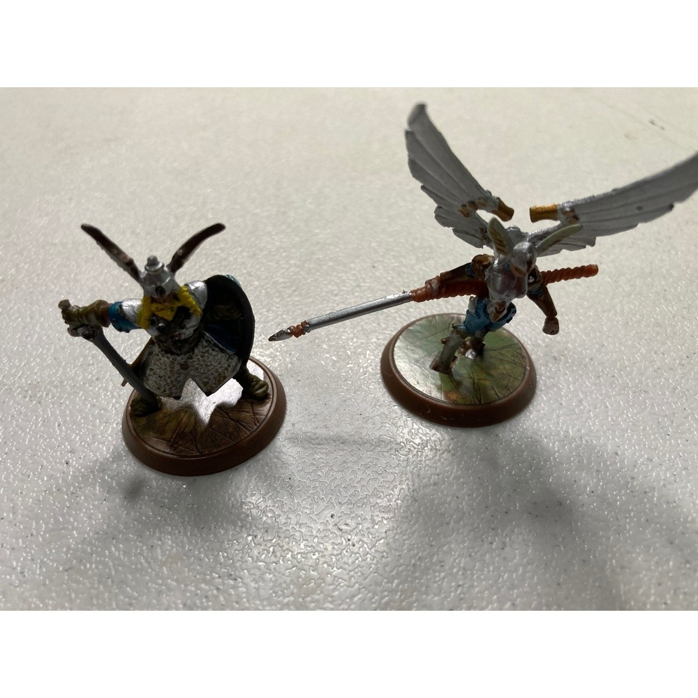 Heroscape Thorgrim the Viking Champion and Raelin the Kyrie Warrior Miniatures